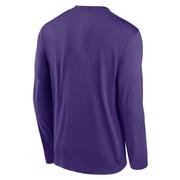 LSU Nike Courtside Dri-Fit Practice Long Sleeve Tee